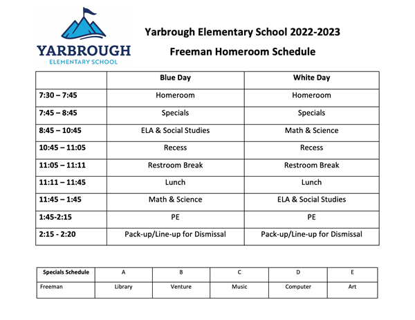 Schedule